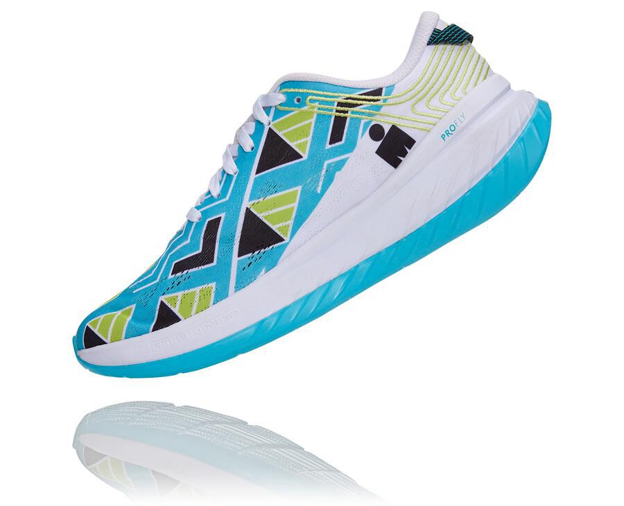 Zapatillas Running Hoka One One Mujer - Ironman Kona Carbon X - Azules/Blancas - ULQ526134